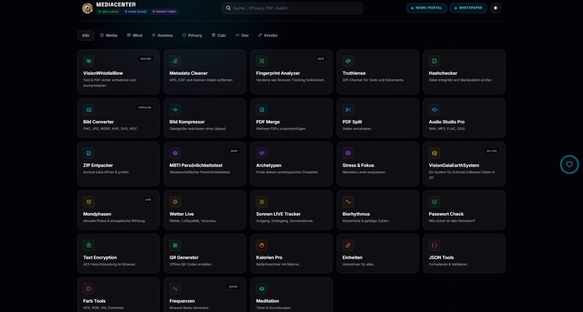 Mediacenter Interface