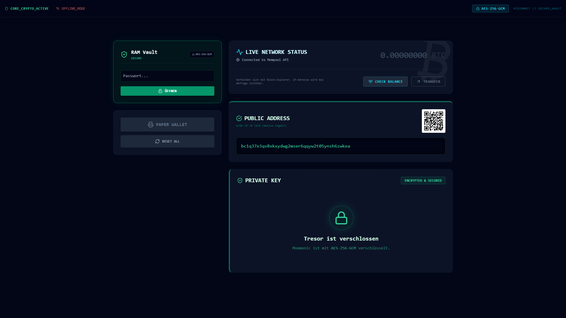 Encrypted Wallet