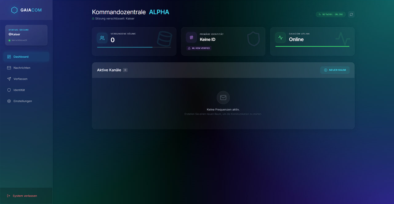 GaiaCom Dashboard Interface